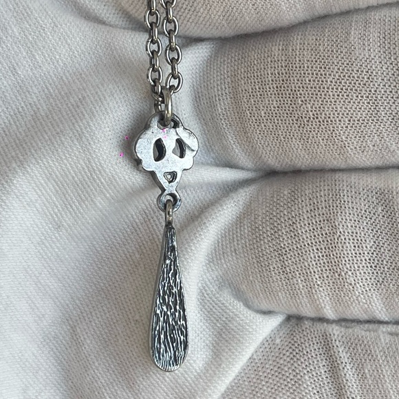 CHRISTIAN DIOR SIGNED GUNMETAL NECKLACE - Picture 7 of 12